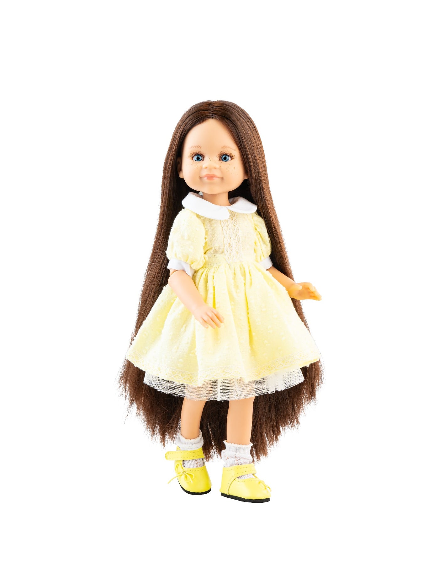 Las Amigas Articulated Doll  - Gema - Yellow dress, white socks and yellow shoe - Paola Reina