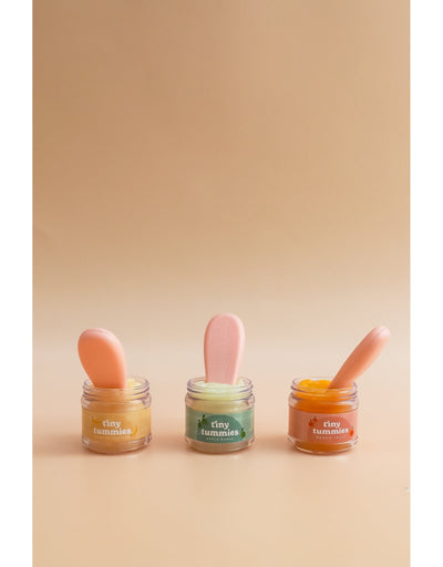 Tiny tummies - Peach jelly jar and spoon set - Tiny harlow