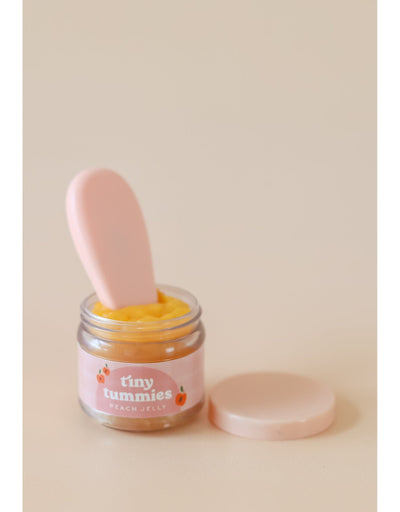 Tiny tummies - Peach jelly jar and spoon set - Tiny harlow