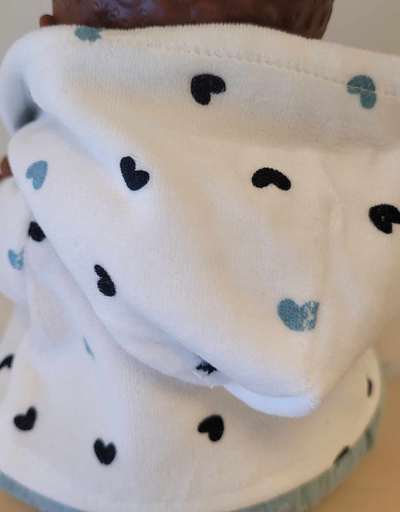 Gordis Doll Clothing - Blue Romper & White Jacket with hearts - Paola Reina