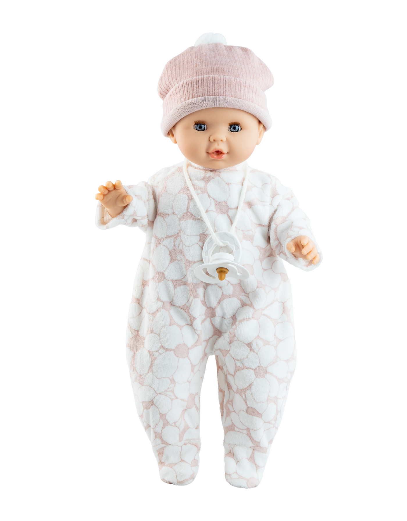 Alex & Sonia Doll - Sonia with pink pyjamas with white flowers, hat - Paola Reina