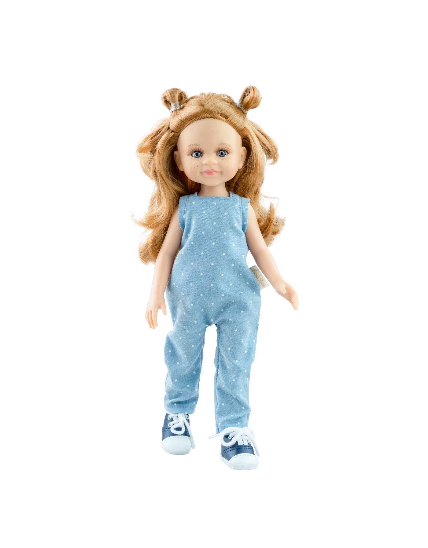 Las Amigas Doll - Cleo with polka dot denim overalls - Paola Reina