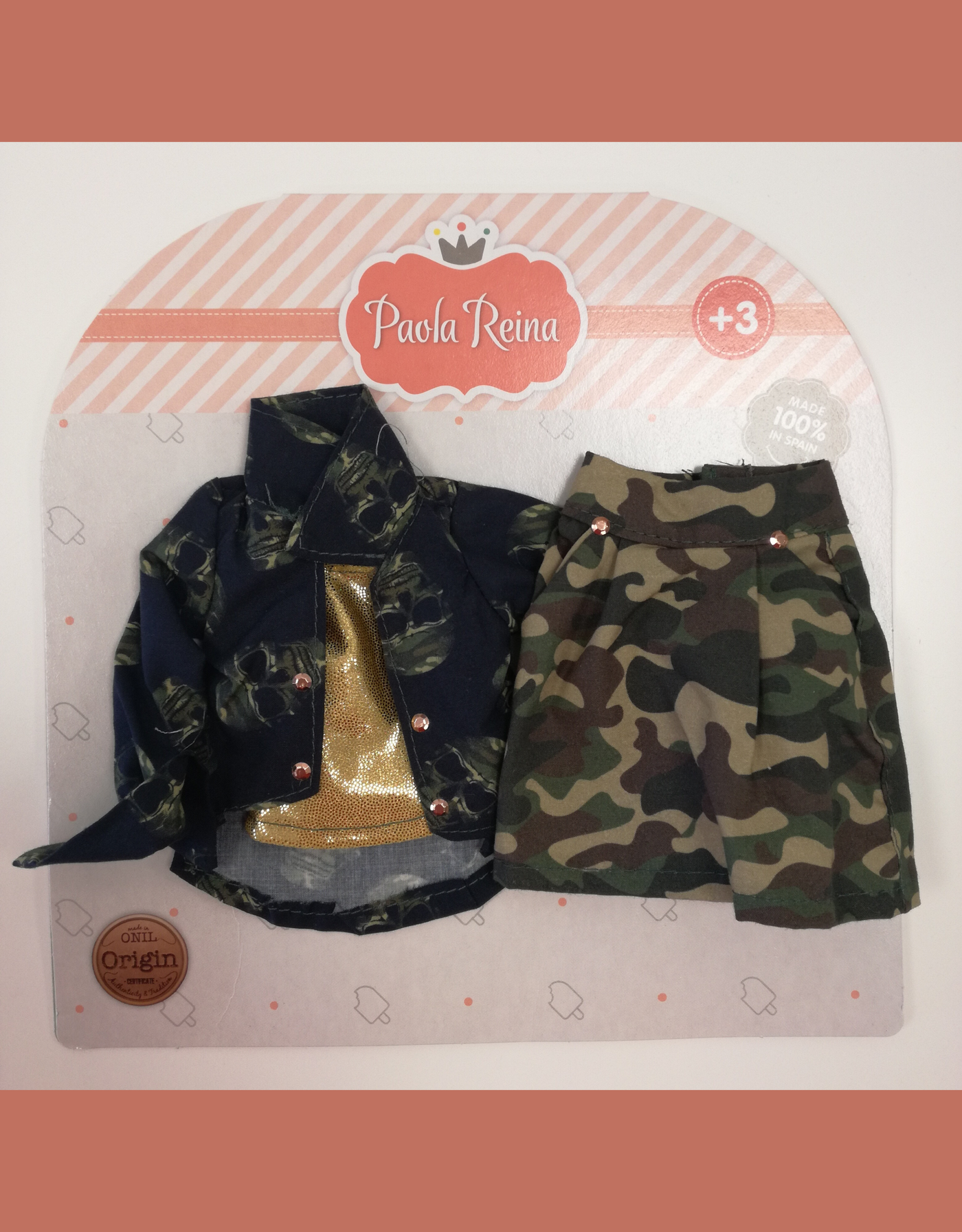 Las Amigas Doll CLothing - Camouglage skirt & jacket - Paola Reina