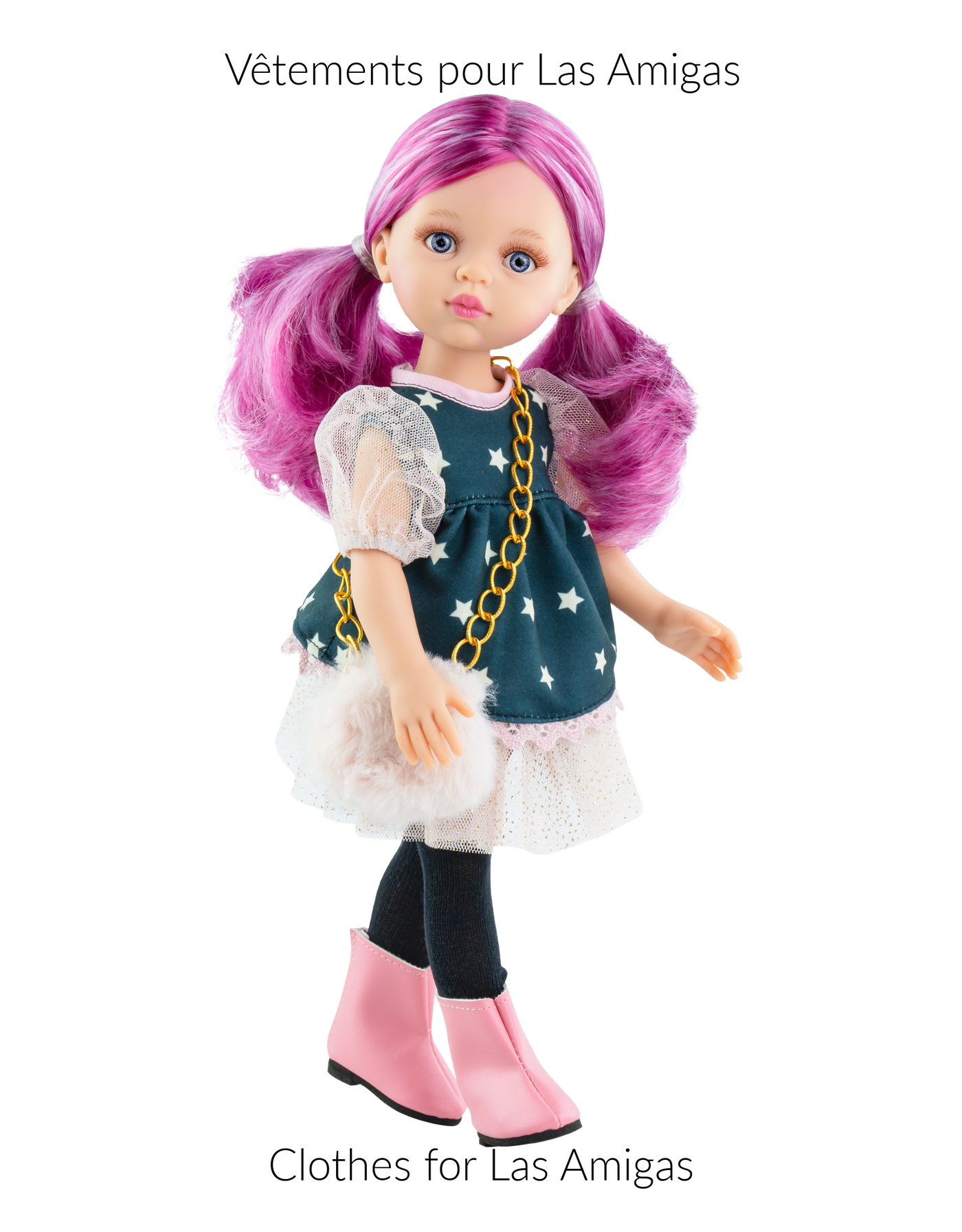 Las Amigas Doll Clothing - Star dress - Paola Reina